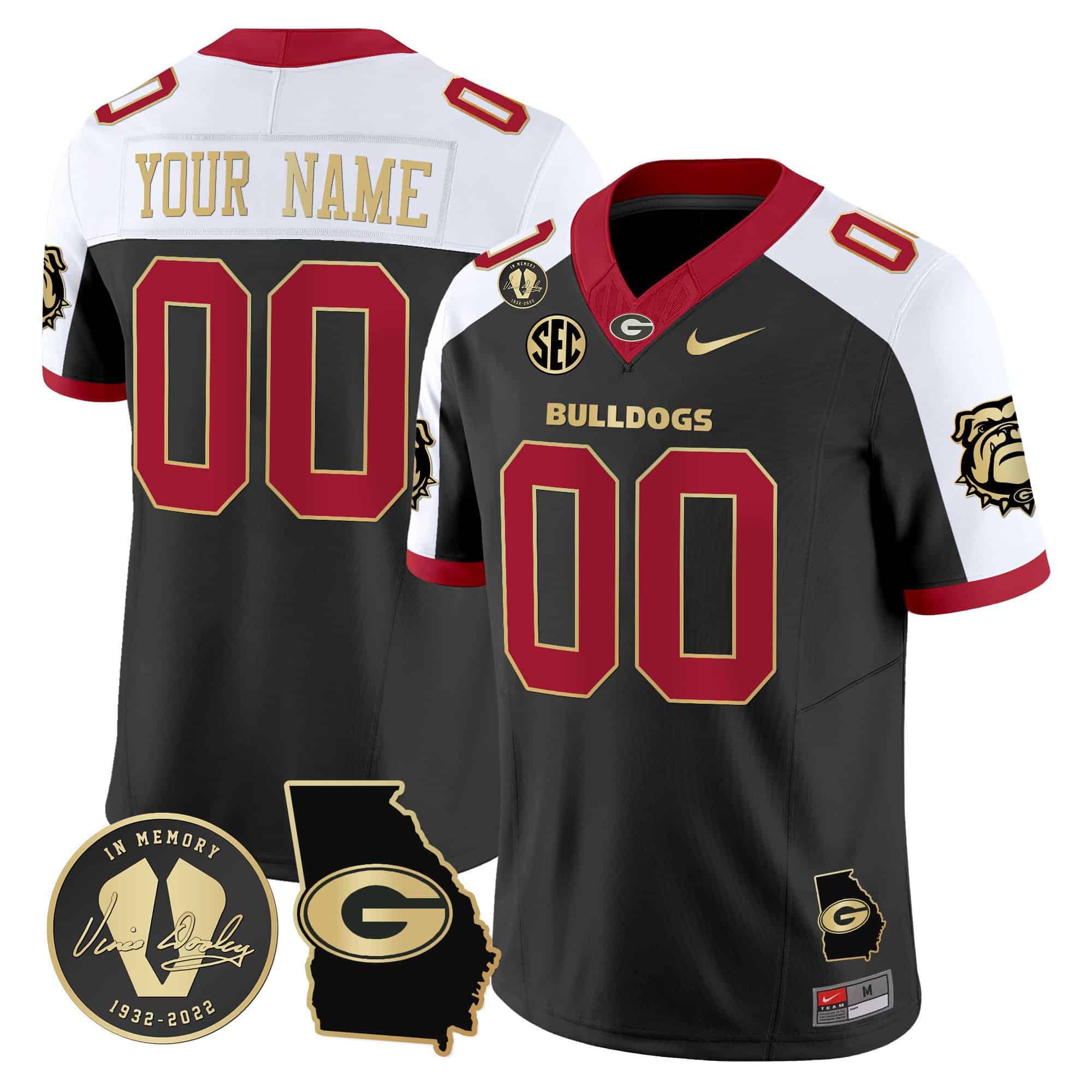Men Georgia Bulldogs Black 2024 Nike Vapor Custom NCAA Jersey->customized nfl jersey->Custom Jersey